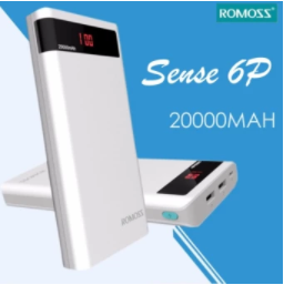 Romoss Sense 6P 20000mAh Dual Output LED Display Power Bank (White)