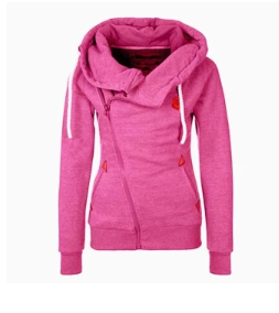 Woman Fall Winter Hoodies Zip Sweatshirt Long Sleeve - intl
